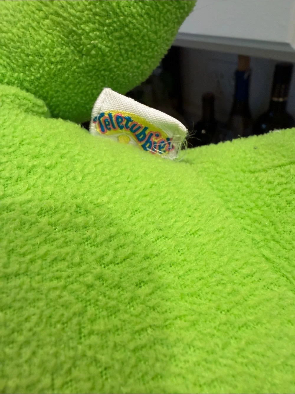 90’s Bright Green Plush Teletubby Backpack - Dipsy